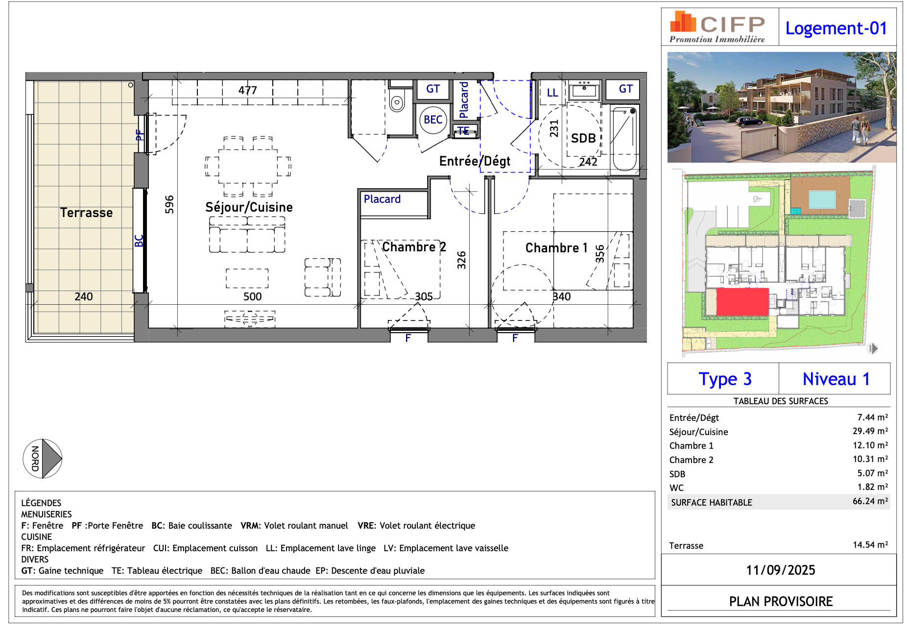 appartement 3 Pièces en vente sur UZES (30700)