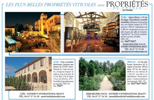 Media et relations presse - Propriété de prestige à vendre Montpellier Uzès Sète